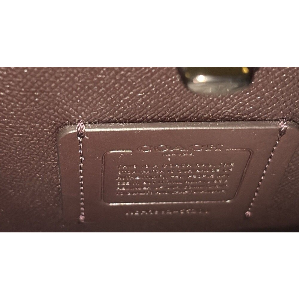 COACH Polished Pebble Leather Charlie Bucket Bag Grey Crossbody Purse Designer - Picture 7 of 13